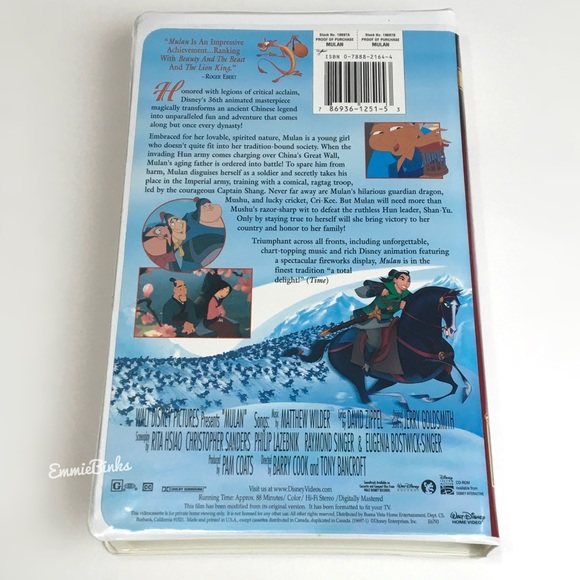RARE 1998 Version Walt Disney Gold Collection MULAN on VHS Collectible - Picture 9 of 10